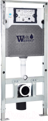 Унитаз подвесной с инсталляцией WeltWasser Amberg 504 ST + Salzbach 004 GL-WT + Amberg RD-BL