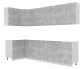 Кухонный гарнитур Интерлиния Мила Лайт 1.2x2.8 без столешницы (бетон) - 