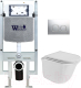 Унитаз подвесной с инсталляцией WeltWasser Amberg 497 ST+Telbach 004 GL-WT+Amberg RD-MT CR - 