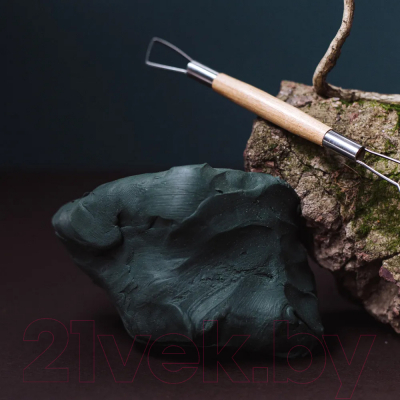 Изображение товара Пластилин скульптурный Малевичъ 810032 (500г, твердый, оливковый)