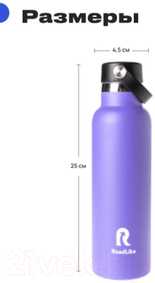 Термос для напитков RoadLike Flask / 400829 (600мл, фиолетовый)