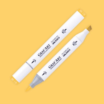 Маркер перманентный Малевичъ GrafArt Brush 190034 (золото) - 