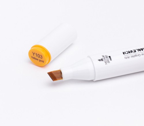 Маркер перманентный Малевичъ GrafArt Brush 190034 (золото)