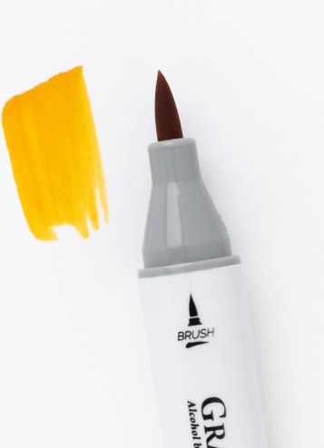 Маркер перманентный Малевичъ GrafArt Brush 190034 (золото)