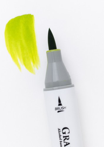 Маркер перманентный Малевичъ GrafArt Brush 190049 (лайм)