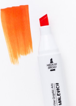 Маркер перманентный Малевичъ GrafArt Brush 190056 (мандариновый)
