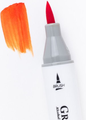 Маркер перманентный Малевичъ GrafArt Brush 190056 (мандариновый)