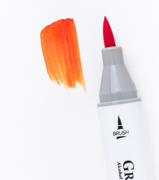 Маркер перманентный Малевичъ GrafArt Brush 190065 (оранжевый)