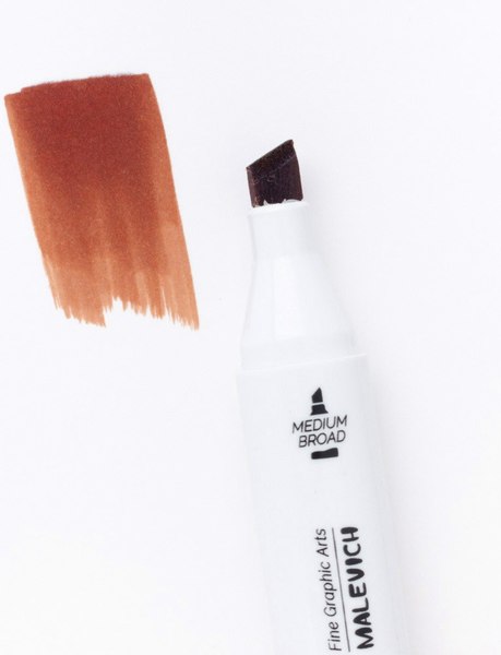Маркер перманентный Малевичъ GrafArt Brush 190043 (красная глина)