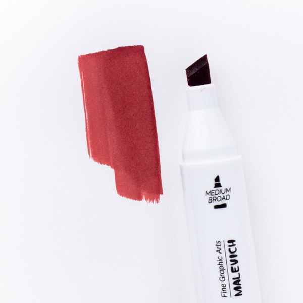 Маркер перманентный Малевичъ GrafArt Brush 190044 (красно-коричневый)