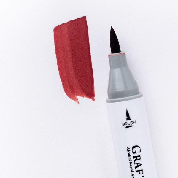 Маркер перманентный Малевичъ GrafArt Brush 190044 (красно-коричневый)