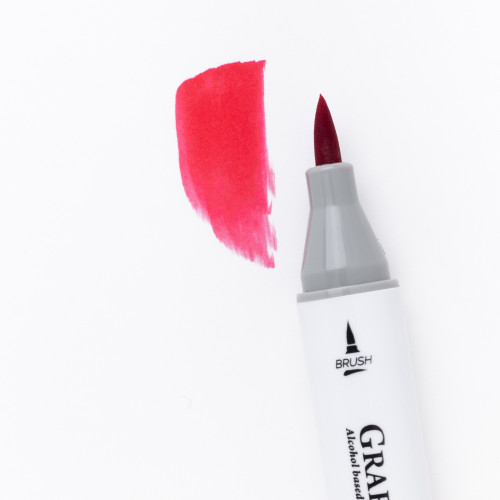 Маркер перманентный Малевичъ GrafArt Brush 190045 (красный) — фото 4