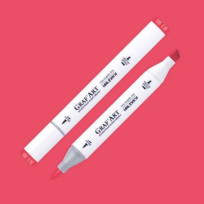 Маркер перманентный Малевичъ GrafArt Brush 190045 (красный) - 
