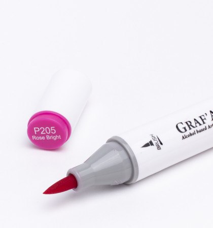 Маркер перманентный Малевичъ GrafArt Brush 190079 (розовый яркий)