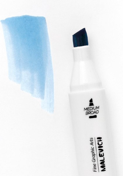 Маркер перманентный Малевичъ GrafArt Brush 190022 (голубой светлый)