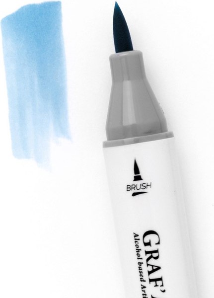 Маркер перманентный Малевичъ GrafArt Brush 190022 (голубой светлый)