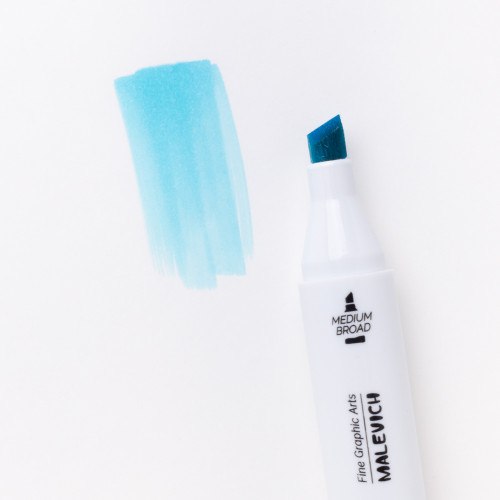 Маркер перманентный Малевичъ GrafArt Brush 190118 (церулеум)