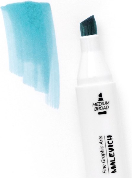 Маркер перманентный Малевичъ GrafArt Brush 190007 (бирюзовый светлый)