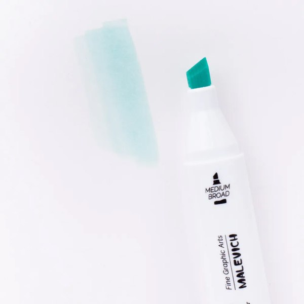 Маркер перманентный Малевичъ GrafArt Brush 190006 (бирюзовый лед)