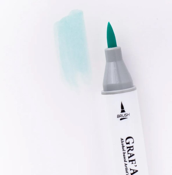 Маркер перманентный Малевичъ GrafArt Brush 190006 (бирюзовый лед)