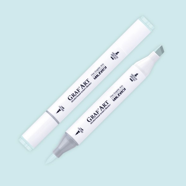 Маркер перманентный Малевичъ GrafArt Brush 190002 (аквамарин светлый)