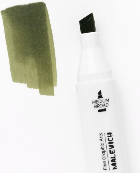 Маркер перманентный Малевичъ GrafArt Brush 190033 (зеленый природный)