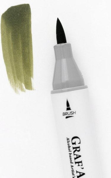 Маркер перманентный Малевичъ GrafArt Brush 190033 (зеленый природный)