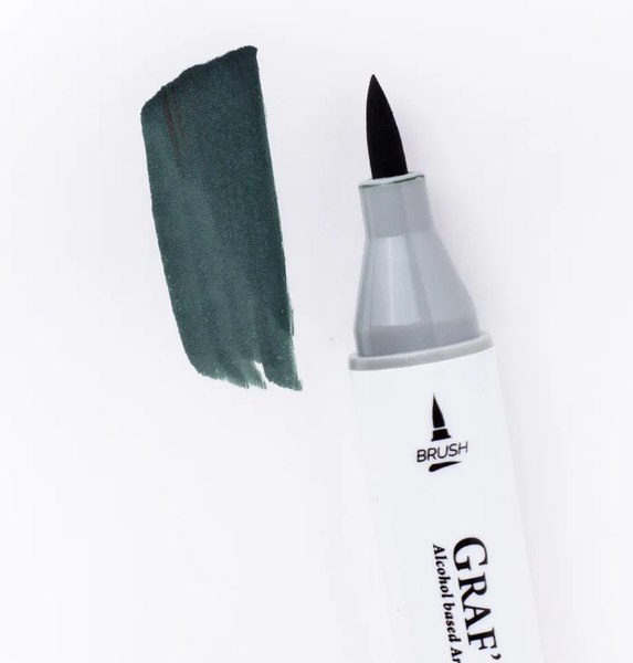 Маркер перманентный Малевичъ GrafArt Brush 190030 (зеленый остролист)