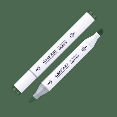 Маркер перманентный Малевичъ GrafArt Brush 190031 (зеленый папоротник) - 