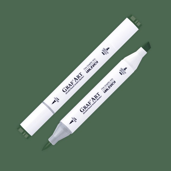 Маркер перманентный Малевичъ GrafArt Brush 190031 (зеленый папоротник)