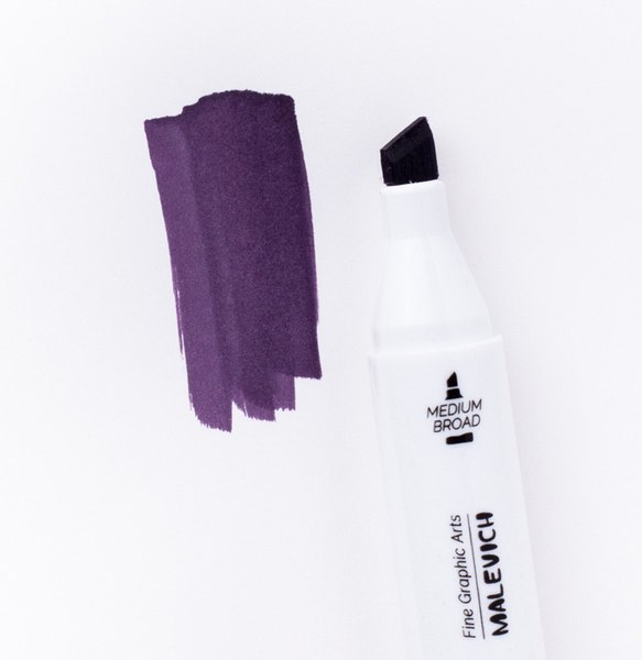 Маркер перманентный Малевичъ GrafArt Brush 190026 (ежевичный)