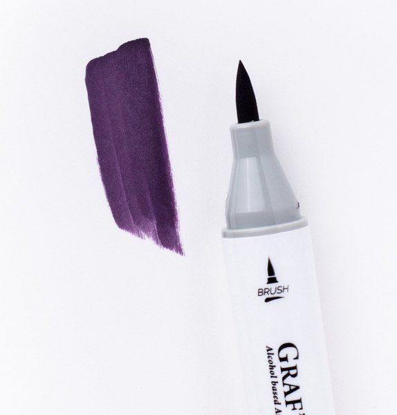 Маркер перманентный Малевичъ GrafArt Brush 190026 (ежевичный)