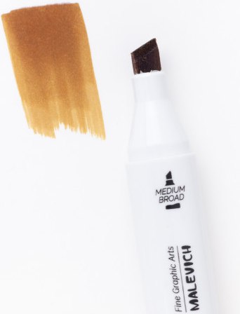 Маркер перманентный Малевичъ GrafArt Brush 190100 (сиена натуральная)