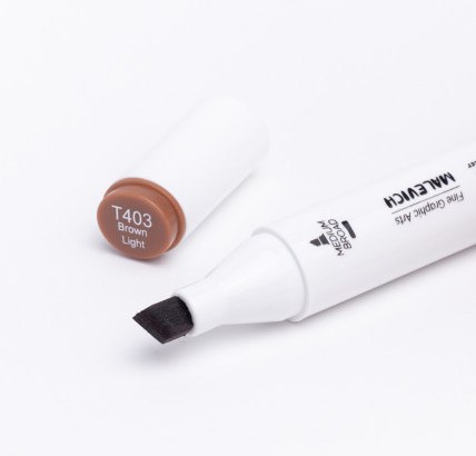 Маркер перманентный Малевичъ GrafArt Brush 190041 (коричневый светлый)