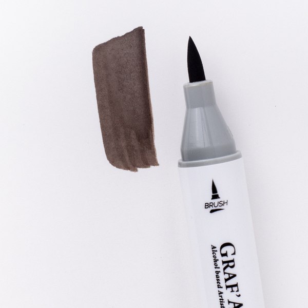 Маркер перманентный Малевичъ GrafArt Brush 190120 (черно-коричневый)