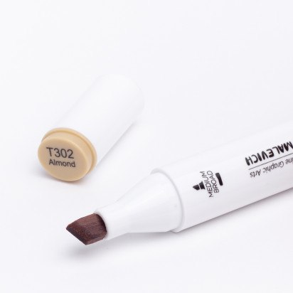 Маркер перманентный Малевичъ GrafArt Brush 190058 (миндаль)