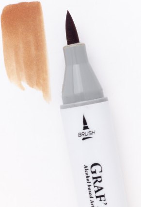 Маркер перманентный Малевичъ GrafArt Brush 190058 (миндаль)