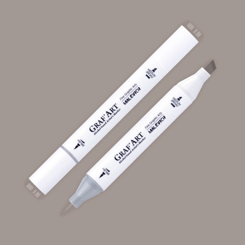 Маркер перманентный Малевичъ GrafArt Brush 190093 (серый теплый 7)