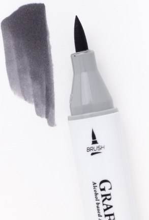Маркер перманентный Малевичъ GrafArt Brush 190093 (серый теплый 7)
