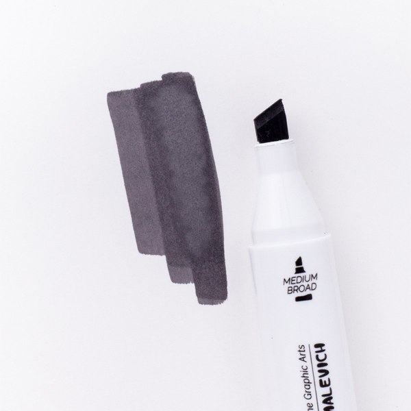 Маркер перманентный Малевичъ GrafArt Brush 190090 (серый теплый 10)