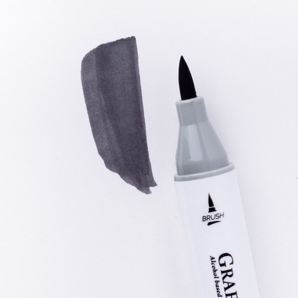Маркер перманентный Малевичъ GrafArt Brush 190090 (серый теплый 10)