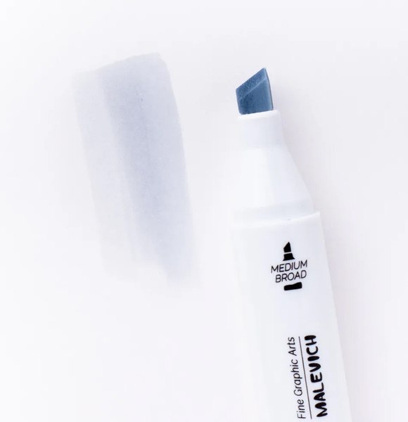 Маркер перманентный Малевичъ GrafArt Brush 190094 (серый холодный 1)