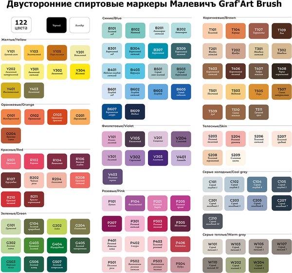 Маркер перманентный Малевичъ GrafArt Brush 190110 (терракота)