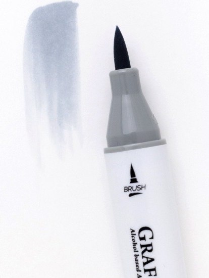 Маркер перманентный Малевичъ GrafArt Brush 190097 (серый холодный 5)