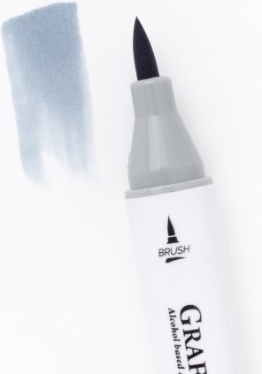 Маркер перманентный Малевичъ GrafArt Brush 190083 (серый голубой 2)