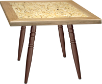 Обеденный стол Sheffilton SHT-TU15/TT 70/70 дуб/OSB (медный металлик/прозрачный лак) -