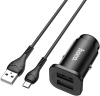 

Зарядное устройство автомобильное Hoco, NZ4 + кабель Micro