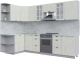 Кухонный гарнитур Интерлиния Берес 1.5x2.9 левая (дуб снежный/серый каспий) - 