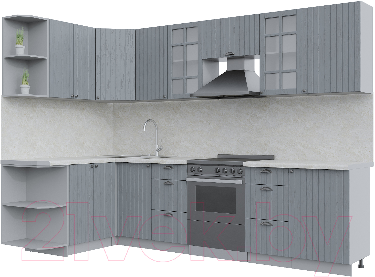 Готовая кухня Интерлиния Берес 1.5x2.9 левая