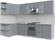 Кухонный гарнитур Интерлиния Берес 1.5x2.9 левая (дуб серый/опал светлый) - 